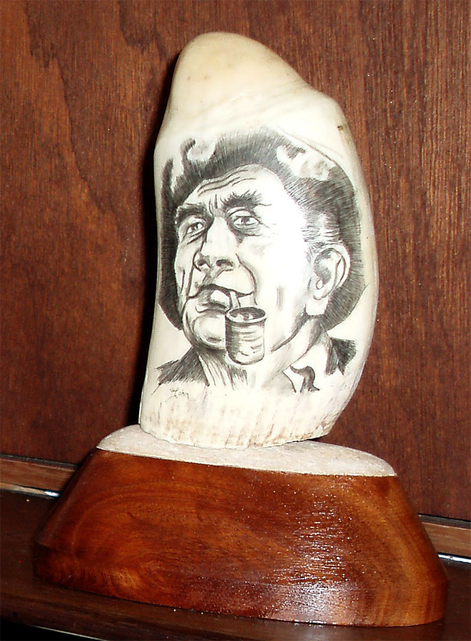 006 Scrimshaw pipe man