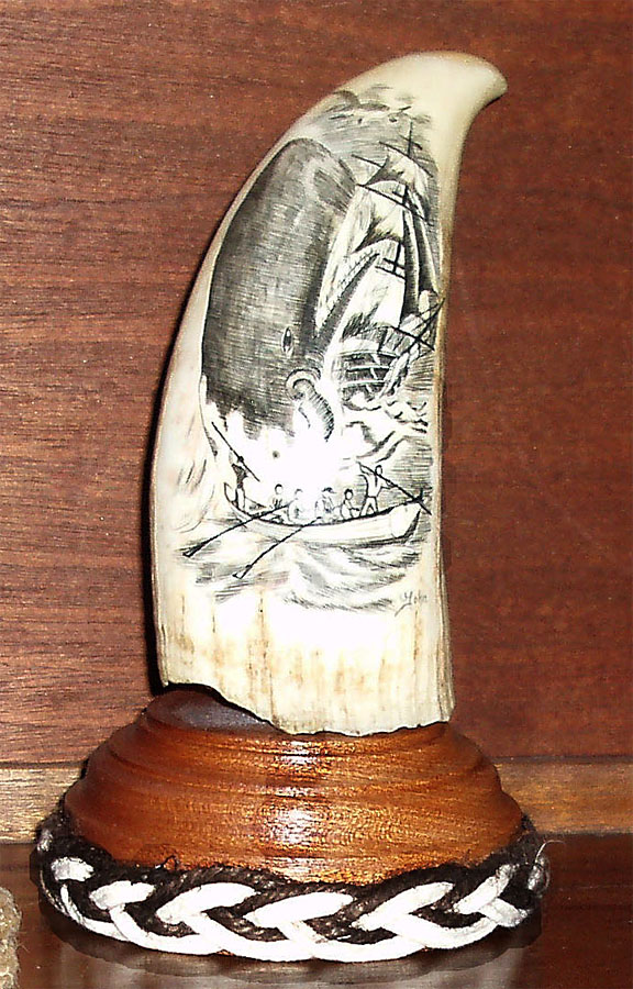 010 Scrimshaw ship whale